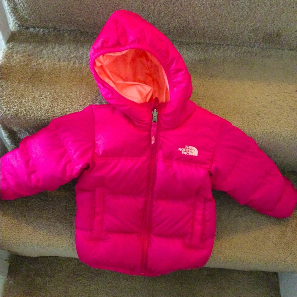 Girls Reversible North Face Coat 3t